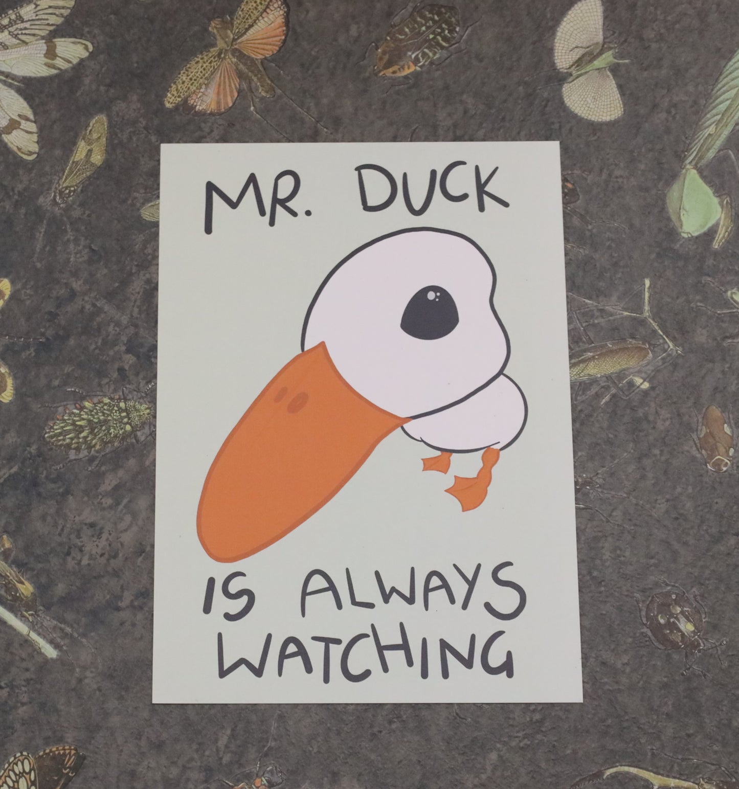 Mr Duck Is Always Watching A5 Print