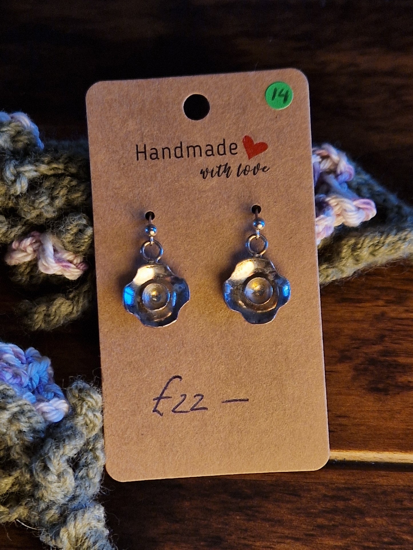 Sterling Silver Poppy Earrings