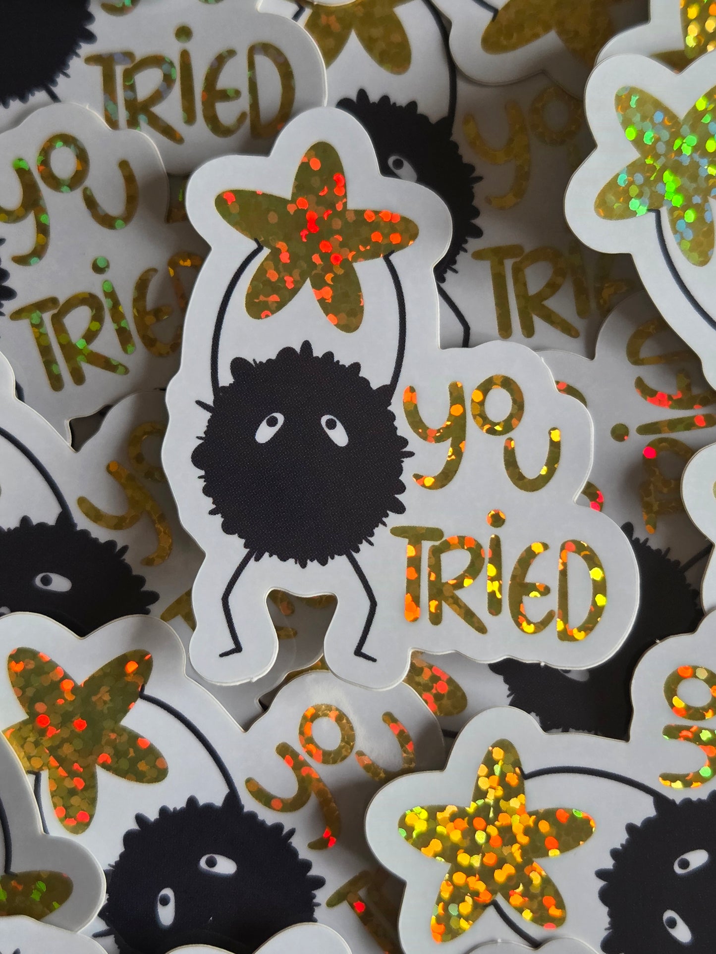 Soot Sprite says you tried, well done! Sticker