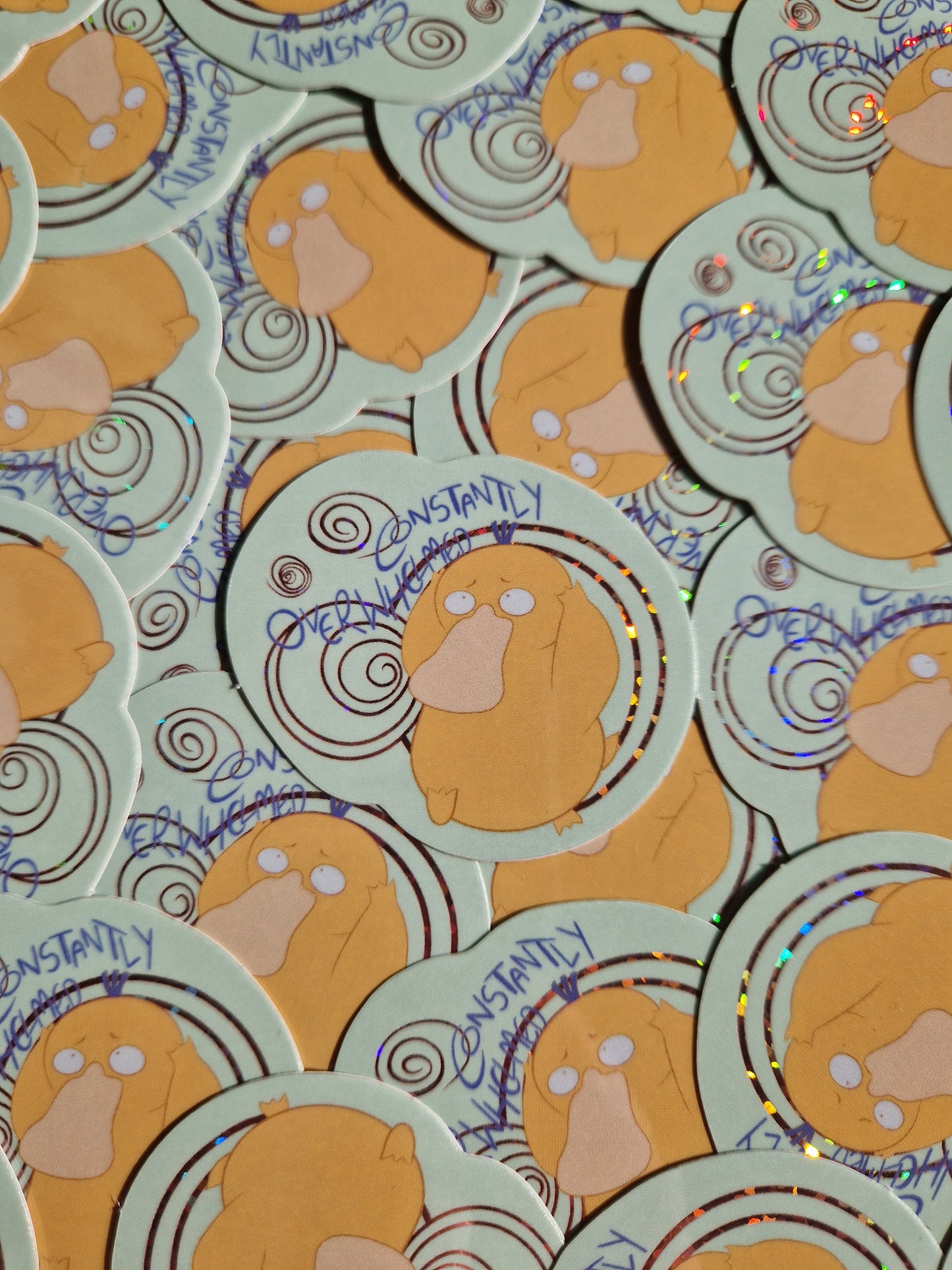 Constantly Overwhelmed Psyduck Sticker