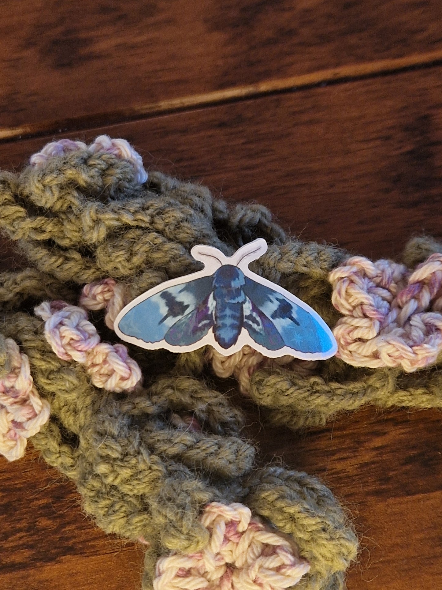 Blue Moth Sticker