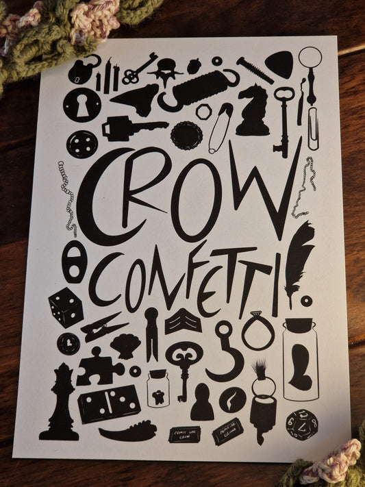 Crow Confetti A5 Print