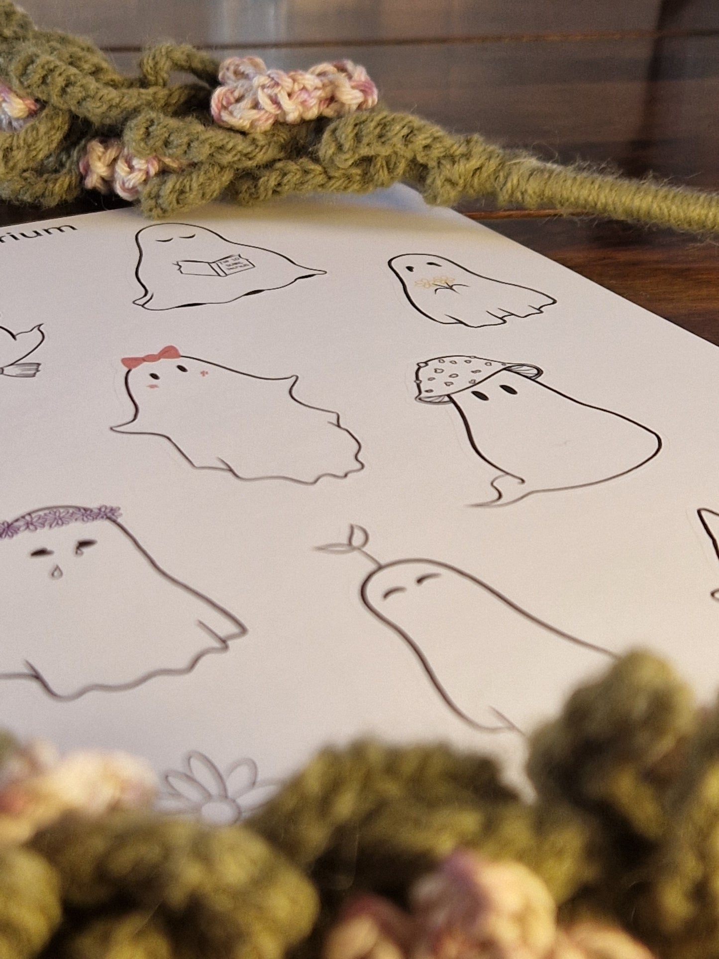 Cute Ghosts A5 Sticker Sheet