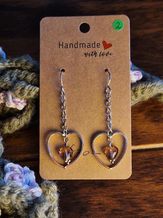 Love Heart Dangle Earrings