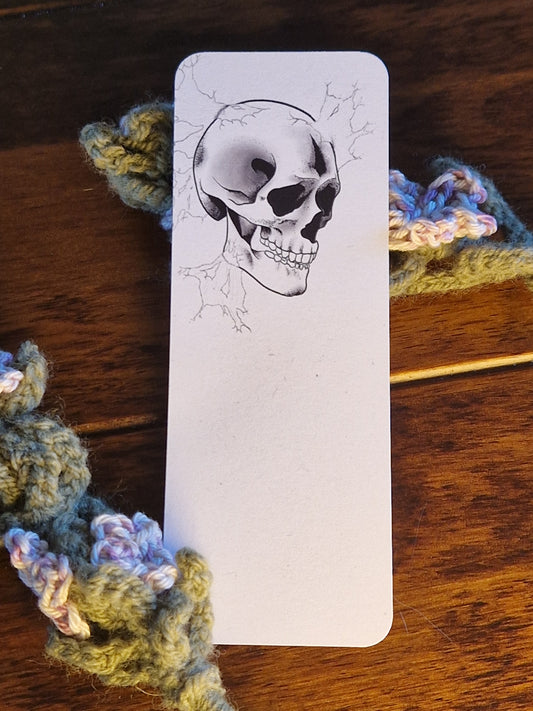 Paper Bookmark - Skulls & Web