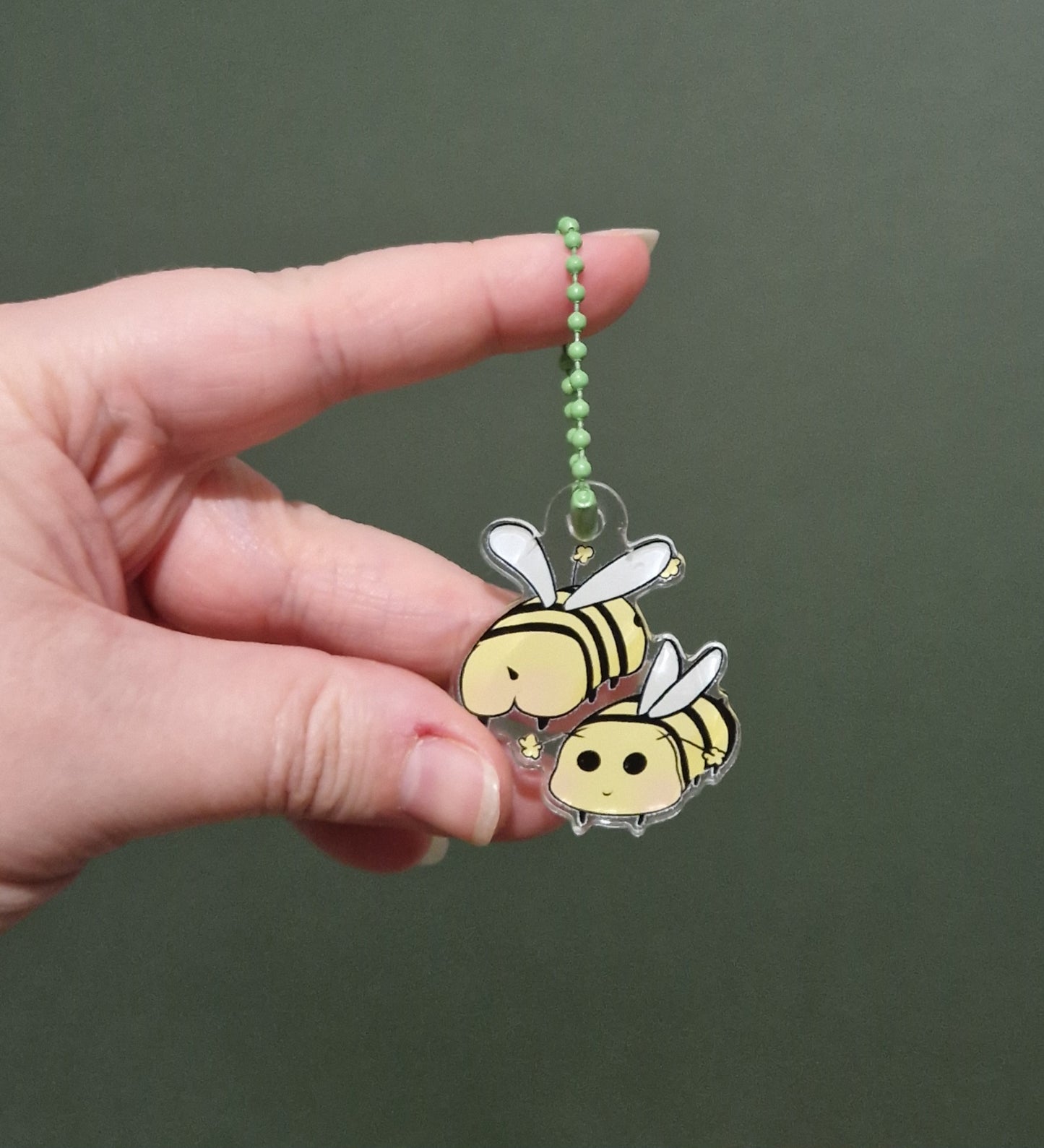 Bees With Bums Acrylic Keychain/Bag Charm