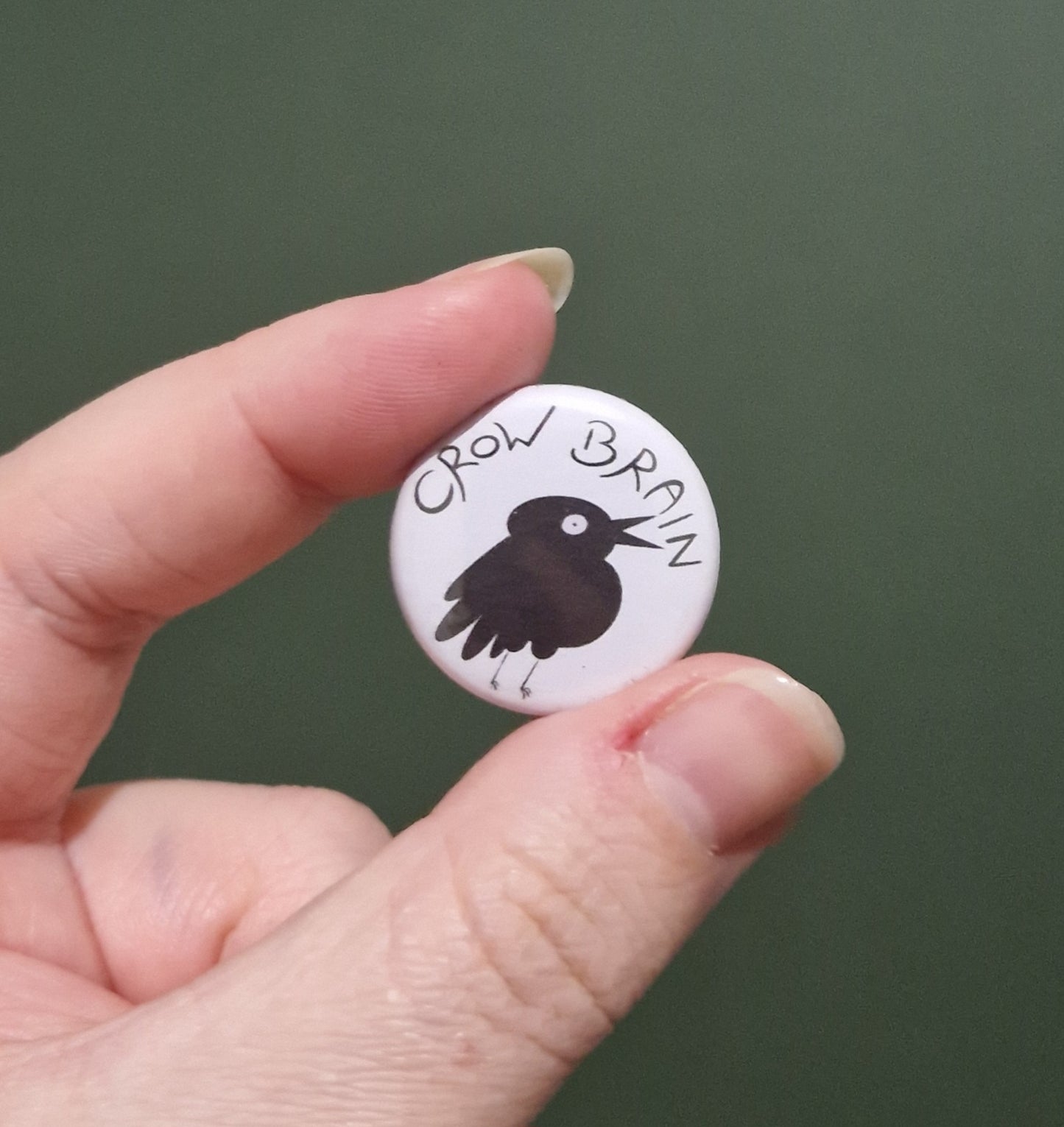 Crow Brain Pin Badge